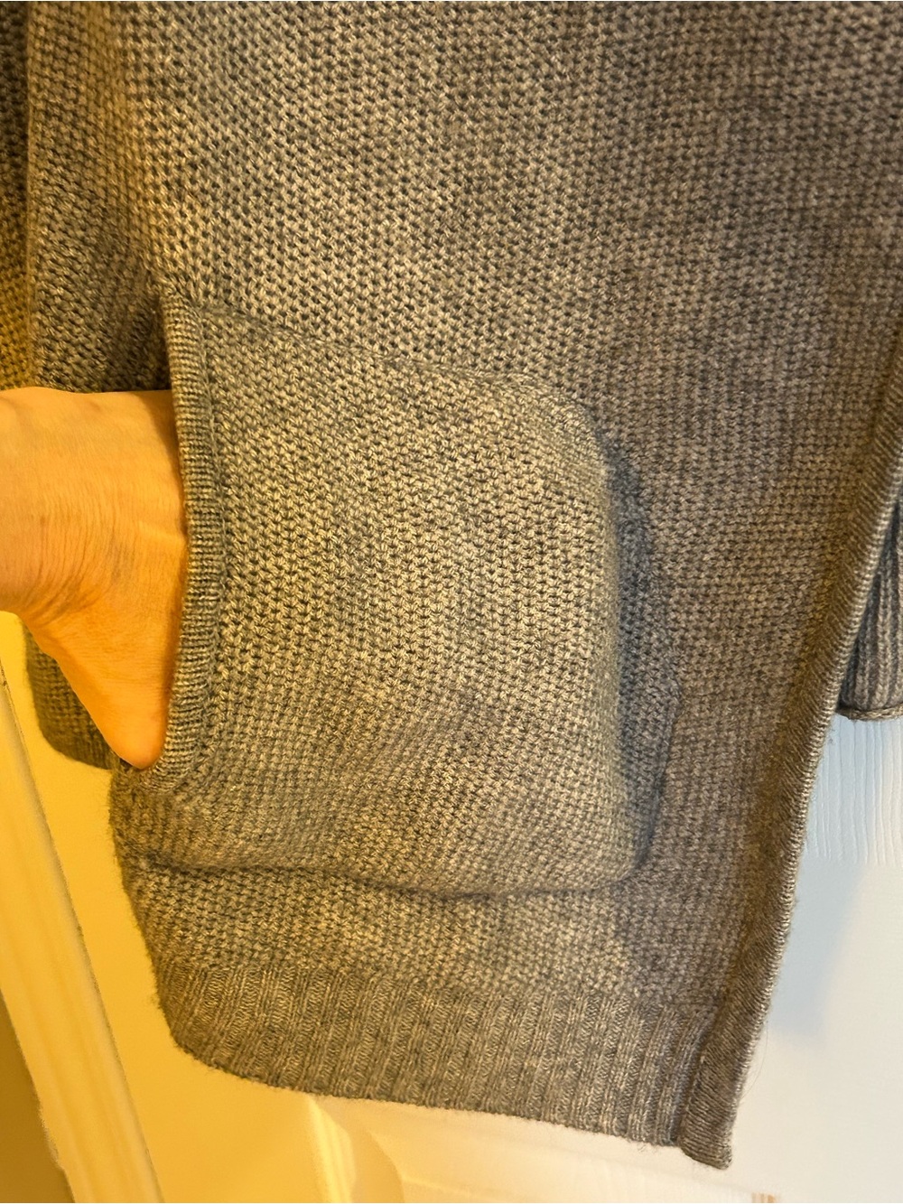 REPEAT Silver Edition Wool Cashmere Blend Wrap Cardigan Draped Cowl Neck - Picture 4 of 15